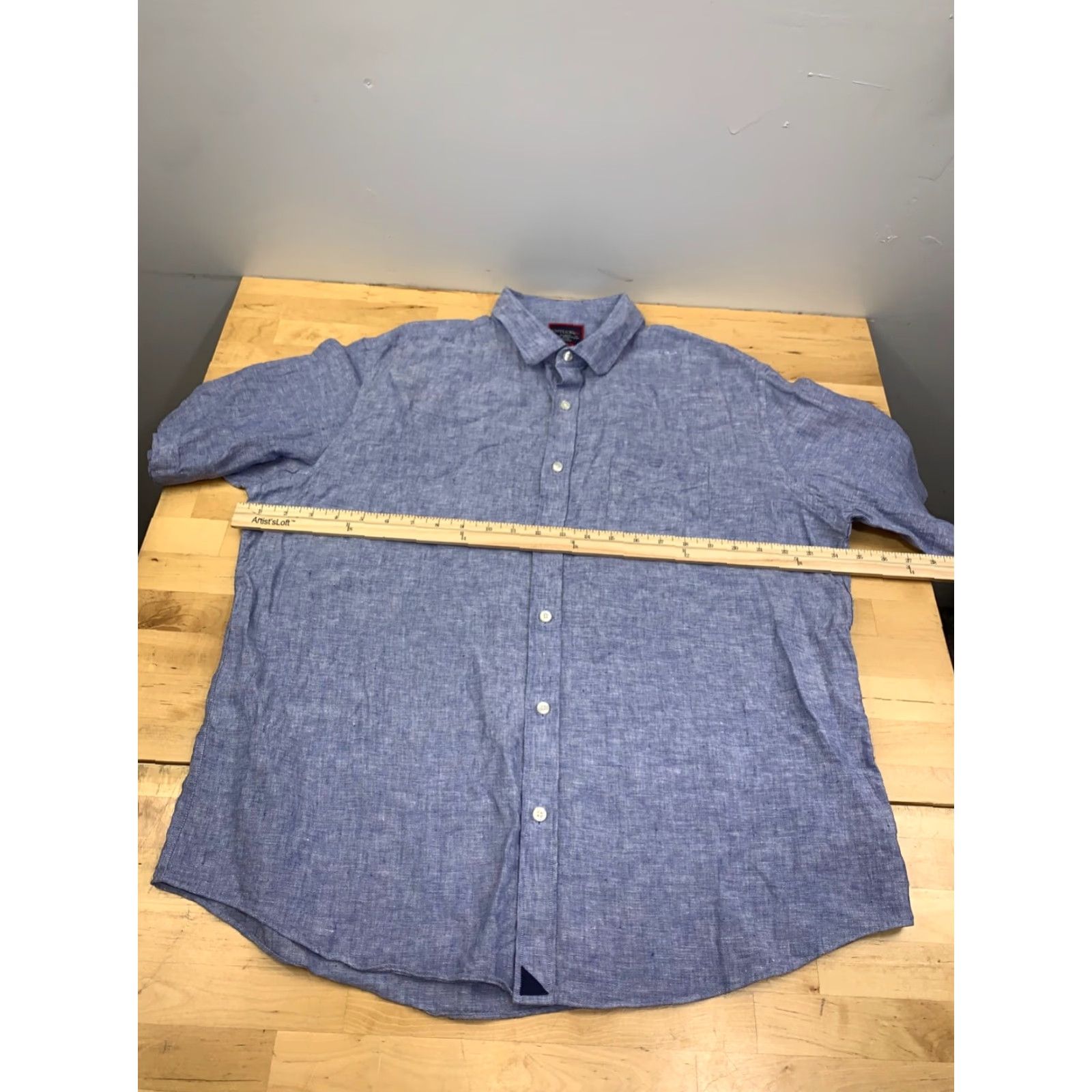 UNTUCKit UNTUCKit Shirt 2XL Blue Short Sleeve Linen Relaxed Fit Button-Up Men SS 2XL Blue Linen Untuckit Shirt 2XL Size US XXL / EU 58 / 5 - 3 Thumbnail