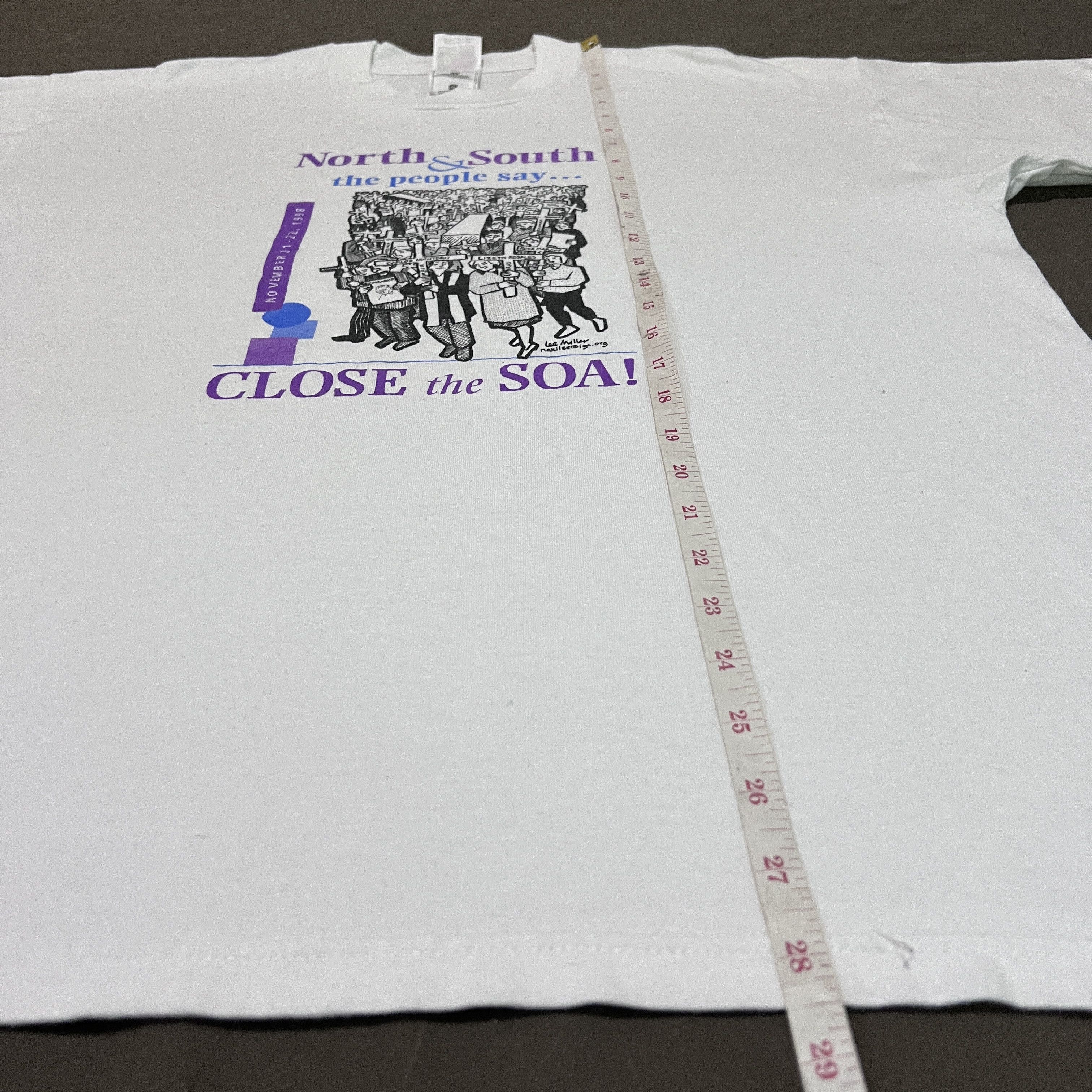 Other Rare Vintage 90s Close the SOA! Tee XL Justice Activist Size US XL / EU 56 / 4 - 9 Thumbnail