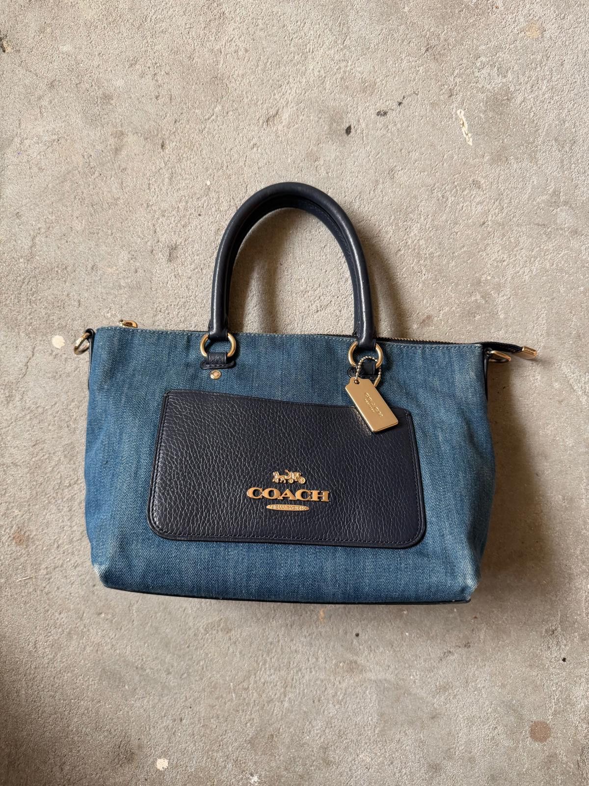 Coach Coach Emma Denim Shoulder Bag Blue/Navy Size ONE SIZE - 1 Thumbnail