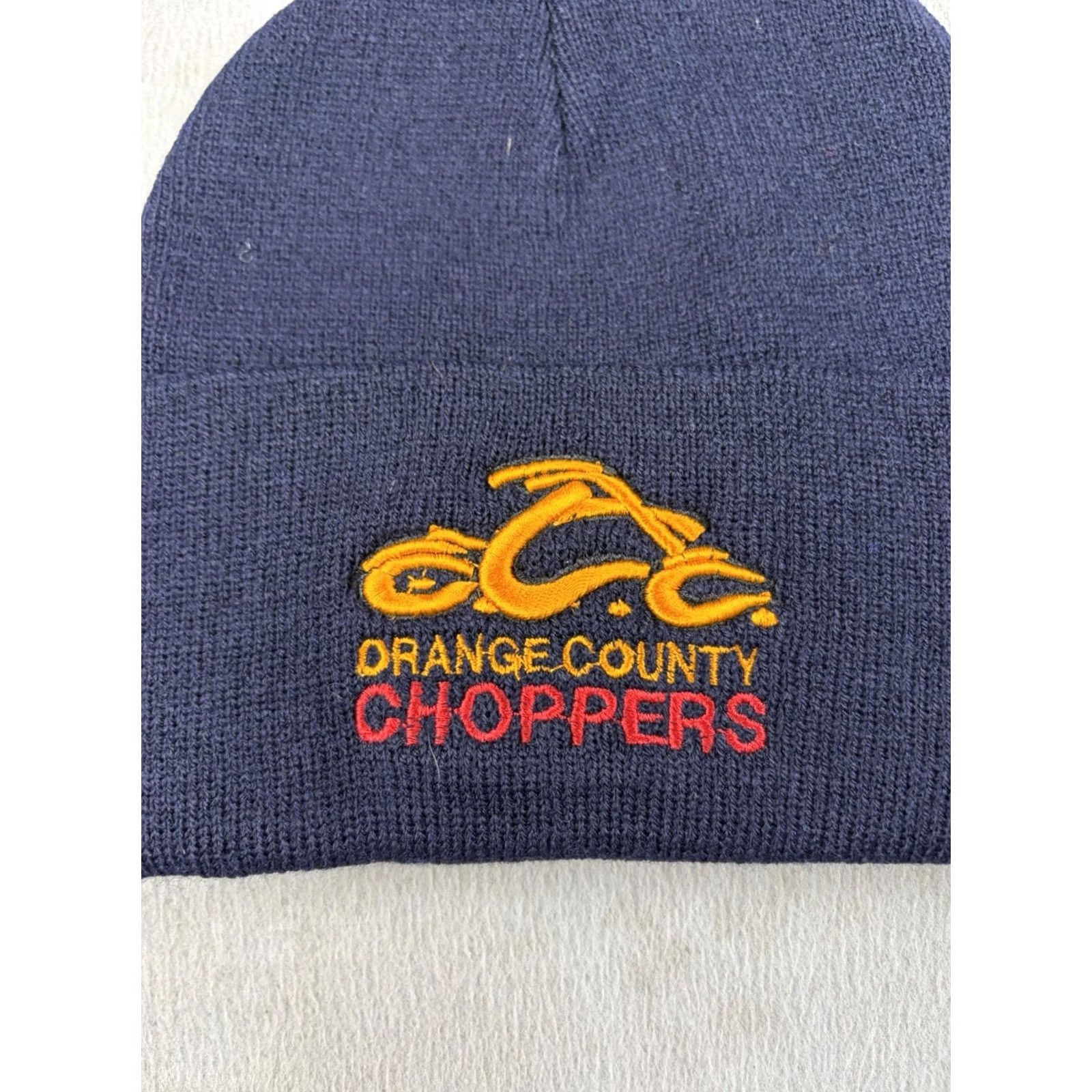 Vintage VINTAGE Orange County Choppers Hat Beanie Winter Cap Blue Biker Motorcycle Y2k Men One Size Beanie Acrylic Twill Winter Mens Size ONE SIZE - 2 Thumbnail