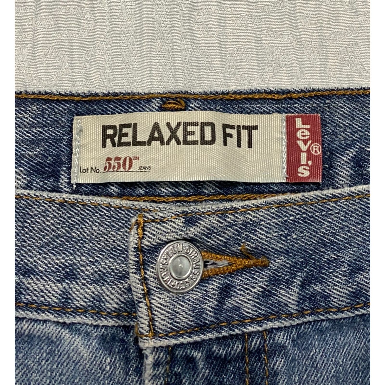 Levi's VINTAGE Levi's 550 Jeans Mens 36×30 Blue Relaxed Fit 5-Pocket Denim Straight Classic 100% Cotton Modern Whiskers Size US 36 / EU 52 - 4 Thumbnail