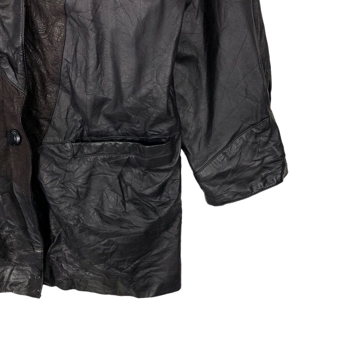 Japanese Brand 🔥VINTAGE CHORE GENUINE LEATHER JACKET NIGU MILAN JAPAN Size US M / EU 48-50 / 2 - 4 Thumbnail