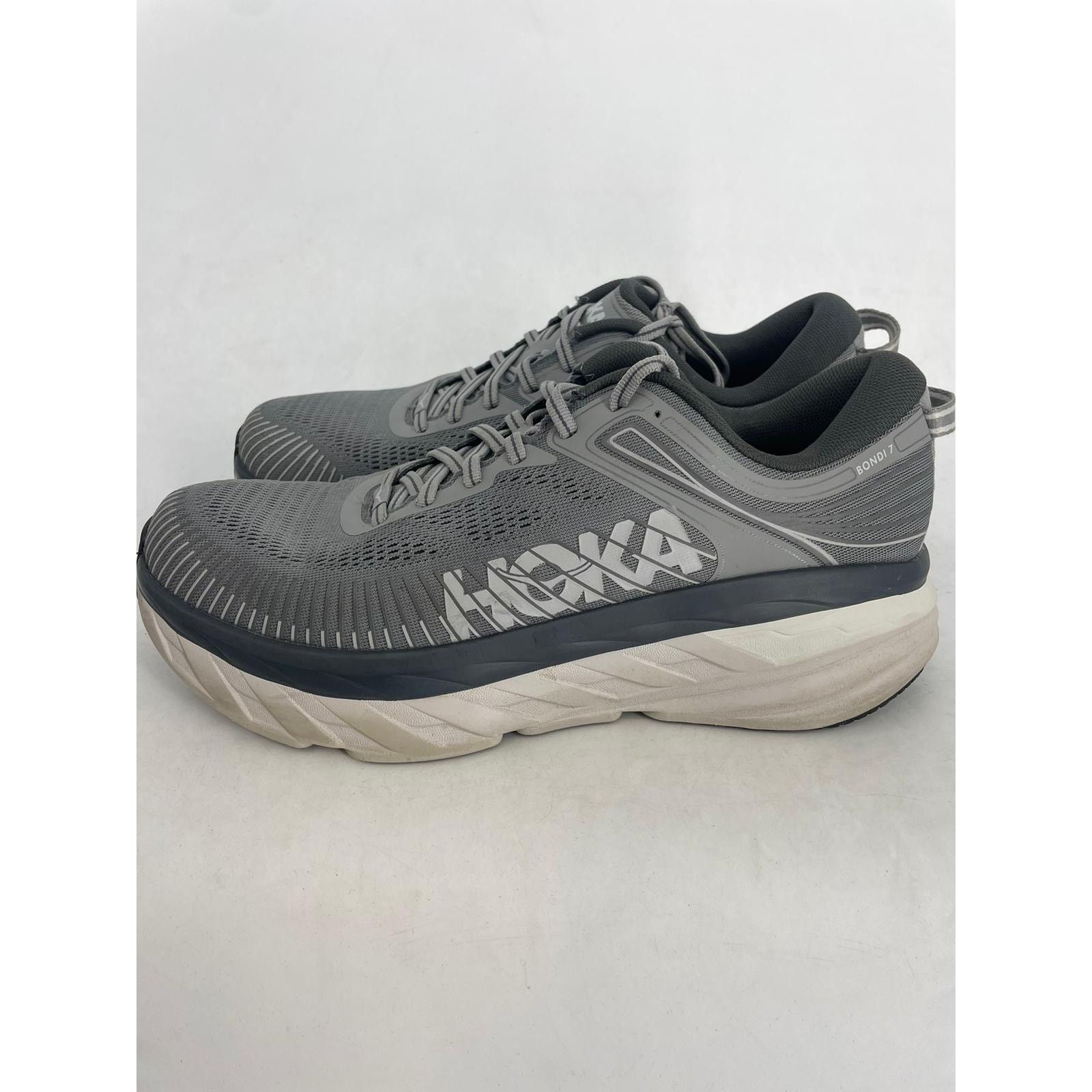 Hoka HOKA ONE ONE MENS BONDI 7 RUNNER DARK SHADOW SHOES SZ 9.5 Size US 9.5 / EU 42-43 - 4 Thumbnail