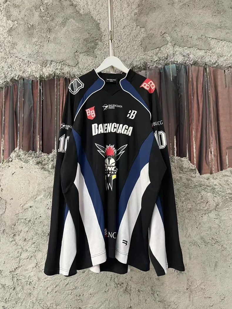 Balenciaga Balenciaga White Soccer Long Sleeve Jersey 