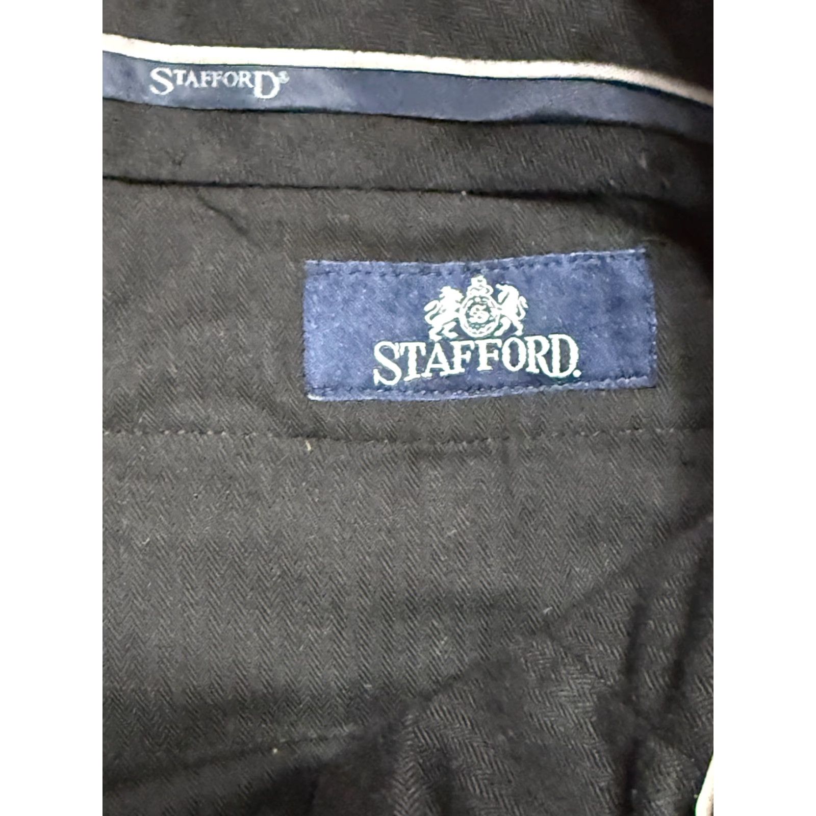 Stafford Stafford Pants Mens 34x32 Gray Dress Pants Cuffed Pleated 42" Length Modern Regular Size US 34 / EU 50 - 5 Thumbnail