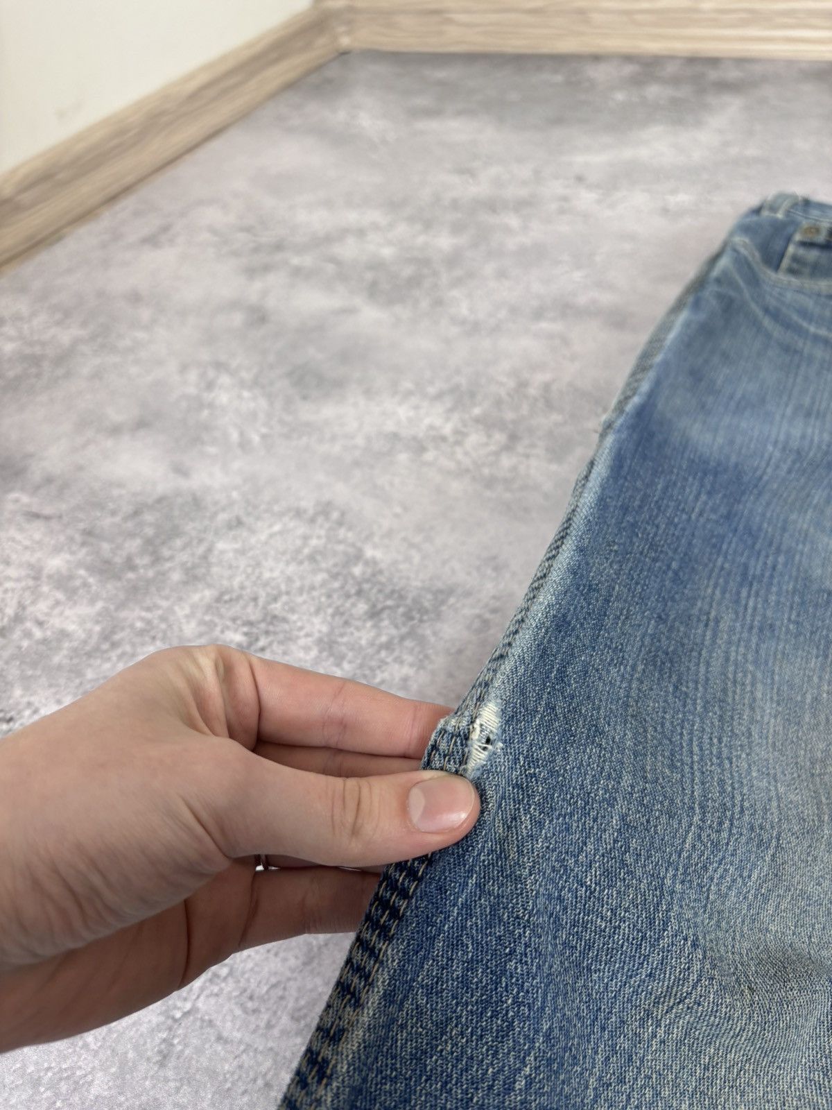 Dickies Dickies Men’s Denim Jeans Faded Blue USA Carpenter Workwear Size US 36 / EU 52 - 15 Thumbnail