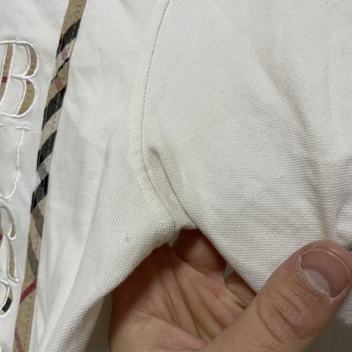 Band Tees Nova check BURBERRY Polo Tee Shirt old money big logo Size US M / EU 48-50 / 2 - 4 Thumbnail