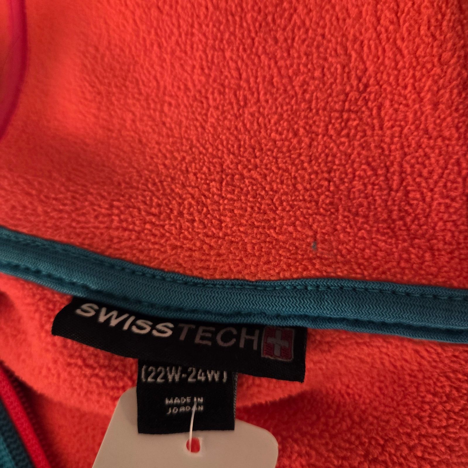 Swissgear SWISS-TECH Women's Turquoise Waffle Knit Fleece Jacket 3X Size 3XL / US 20-22 - 5 Thumbnail