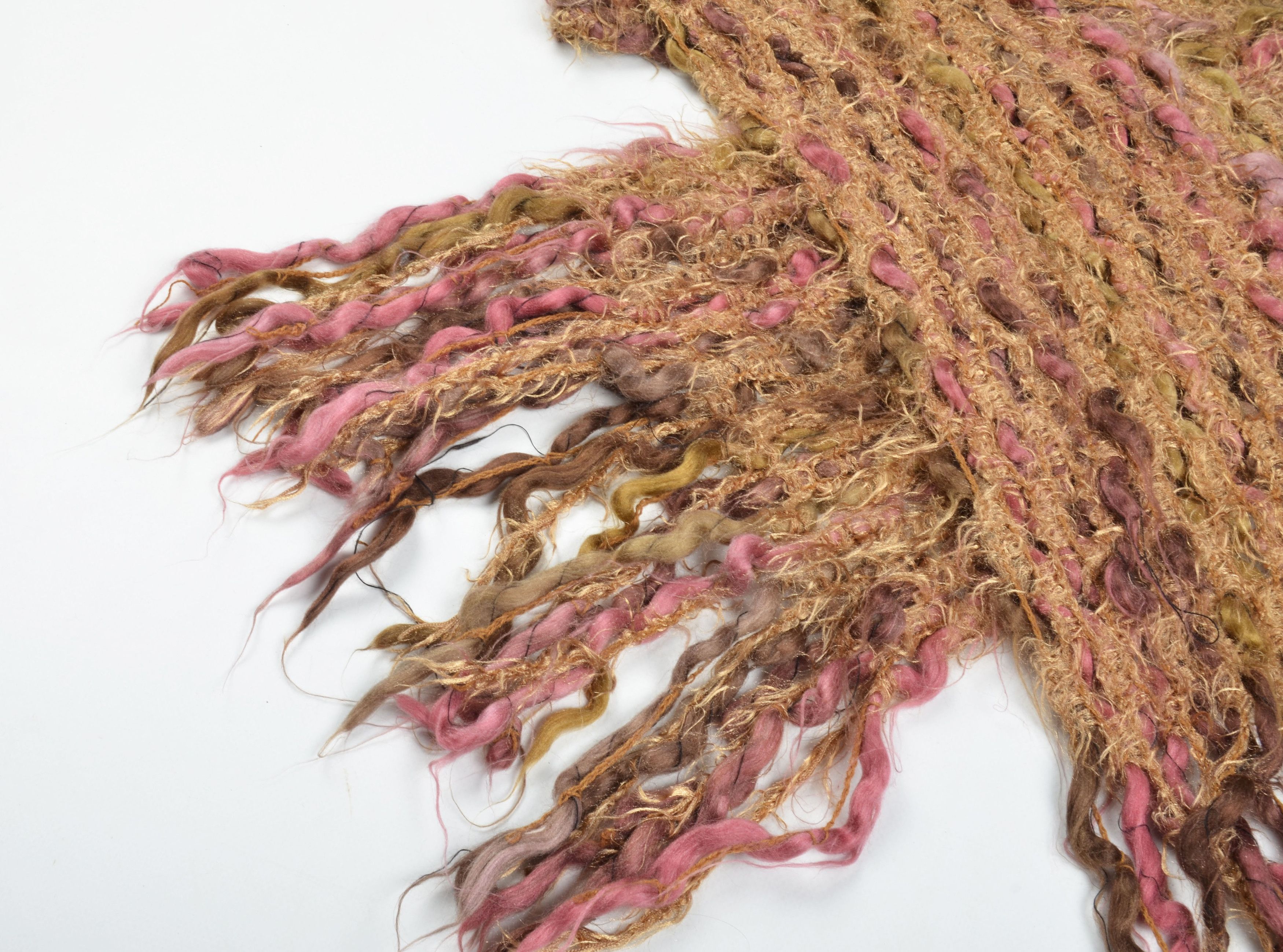 Vintage Per Una Y2K Grunge Textured Knit Fringe Fuzzy Soft Scarf Size ONE SIZE - 4 Thumbnail