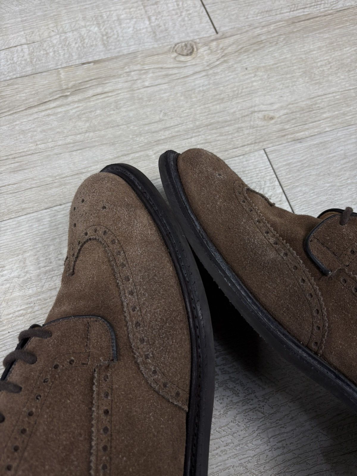 Church's Rare Luxury Church's Hand Made Suede Brogue Leather Derby Kingdom Shoes Sneakers Size US 12 / EU 45 - 19 Thumbnail