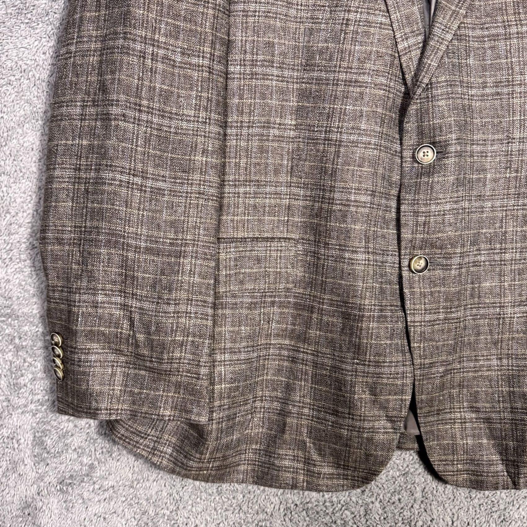 Joseph Abboud Joseph Abboud Heritage Blazer Men 48R Unstructured 100% Linen Nova Fides Italy Size 48R - 3 Thumbnail