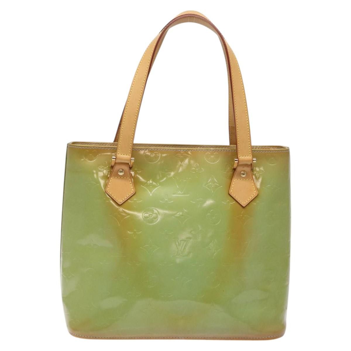 Louis Vuitton LOUIS VUITTON Monogram Vernis Houston Hand Bag Baby Blue Size ONE SIZE - 3 Thumbnail