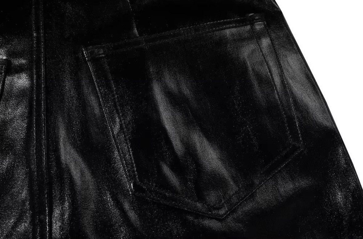 Japanese Brand × Jean Black-coated Glossy Patent Leather Size US 32 / EU 48 - 8 Thumbnail