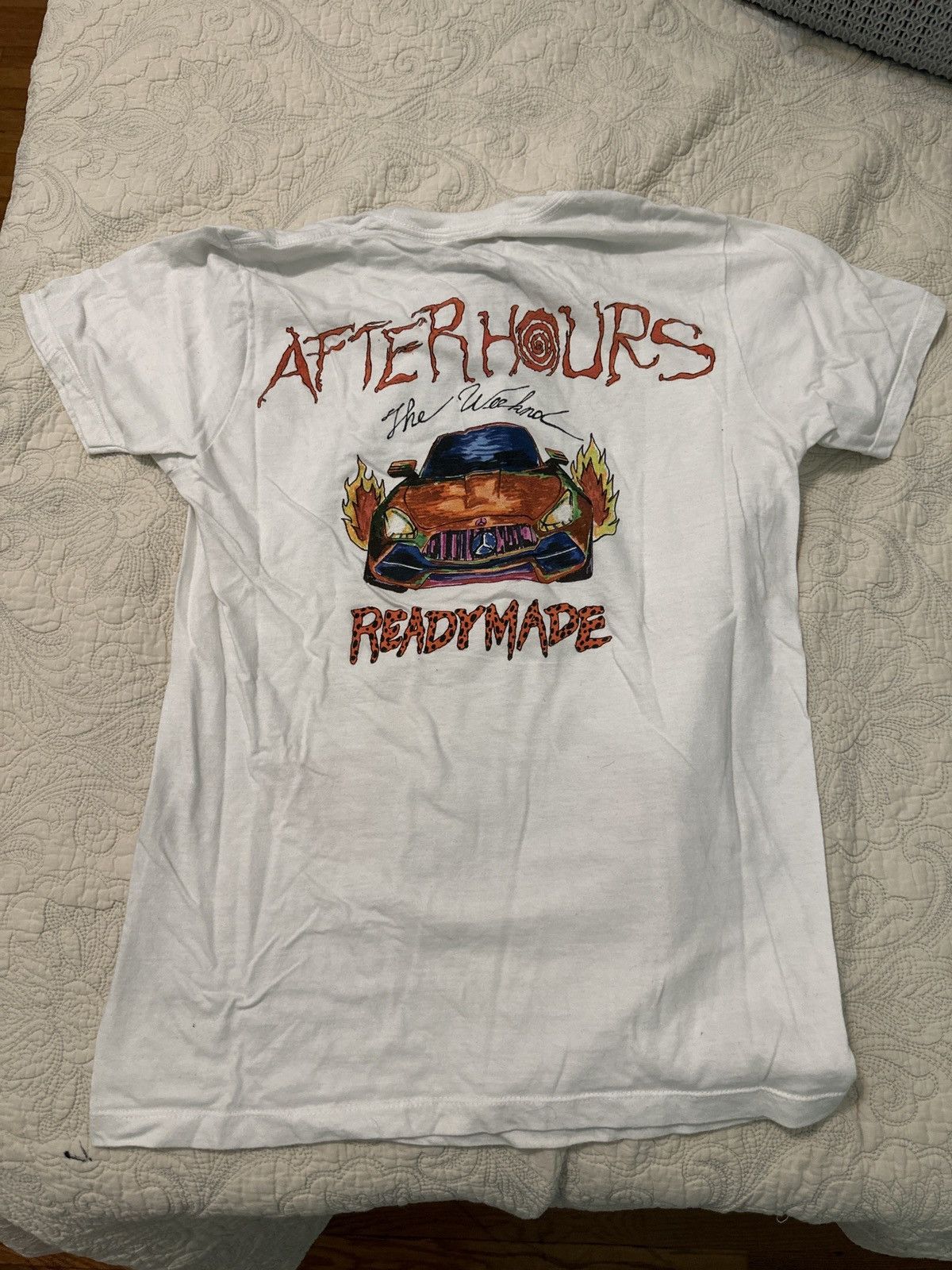 image of The Weeknd X Readymade After Hours Cover Tee in White, Men's (Size Small)