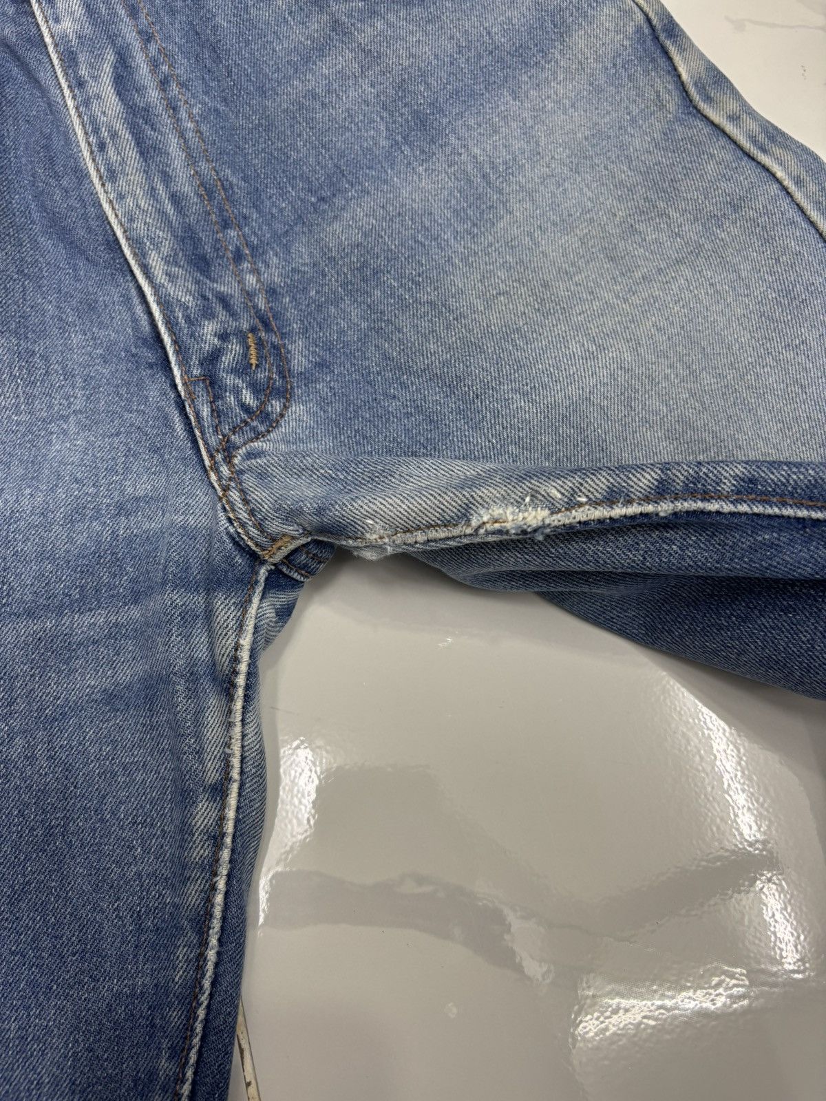 Big John × If Six Was Nine × Japanese Brand Vintage Flared Big John Bell Bottom Distressed Denim Jeans Size 29" - 14 Thumbnail