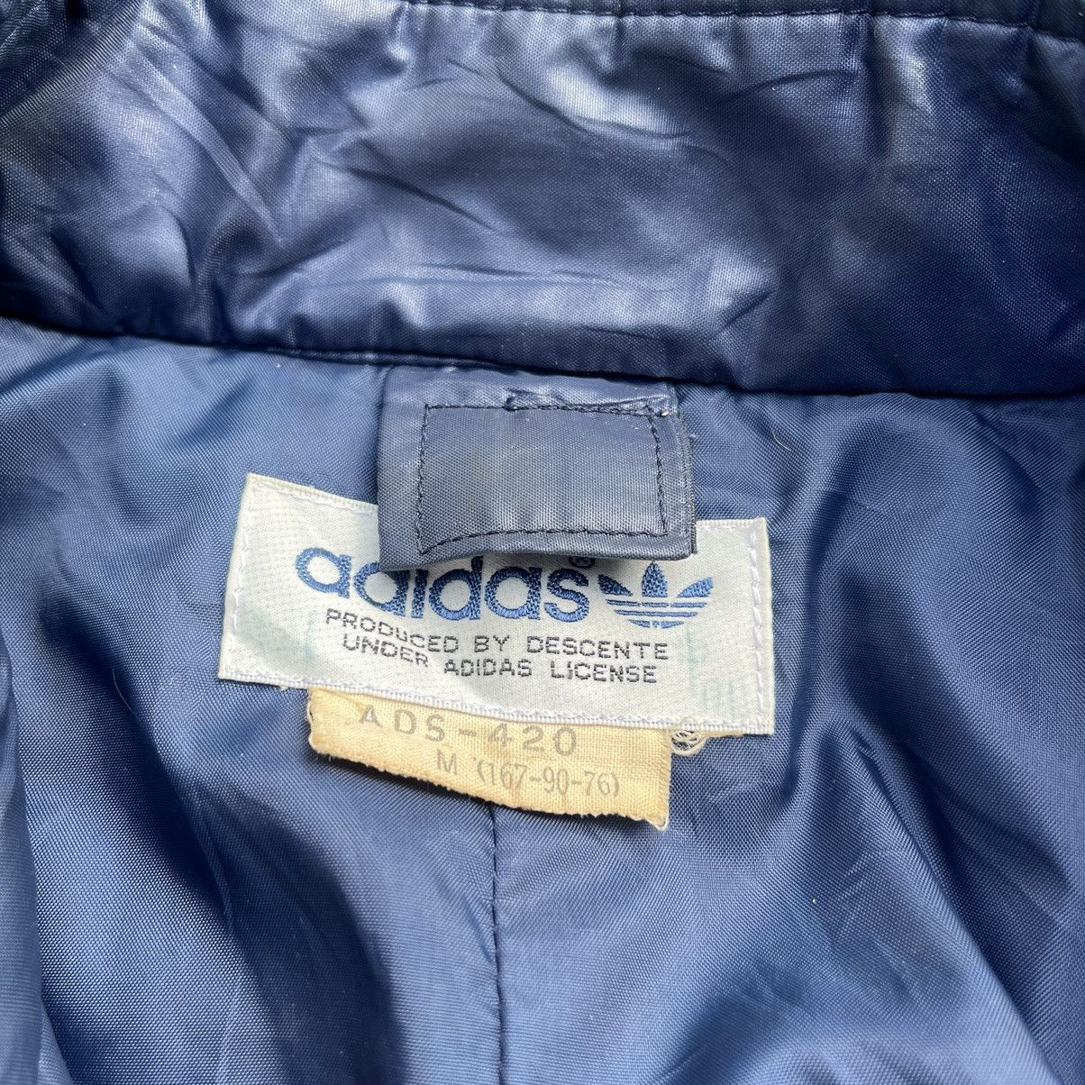 Adidas × Descente × Vintage 70s Adidas Descente 3 Striped Blue Bikers Jacket Size US M / EU 48-50 / 2 - 7 Thumbnail
