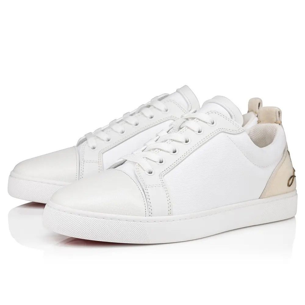 Christian Louboutin o1s1wg110225 Fun Louis Junior in White Size US 7 / EU 40 - 1 Thumbnail