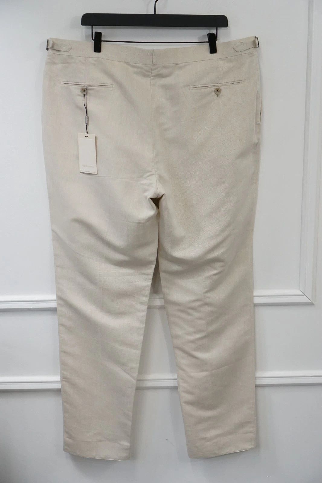 Suitsupply Men Suitsupply Pants Beige Linen & Cotton Brescia UK/US50 Size 50R - 2 Thumbnail