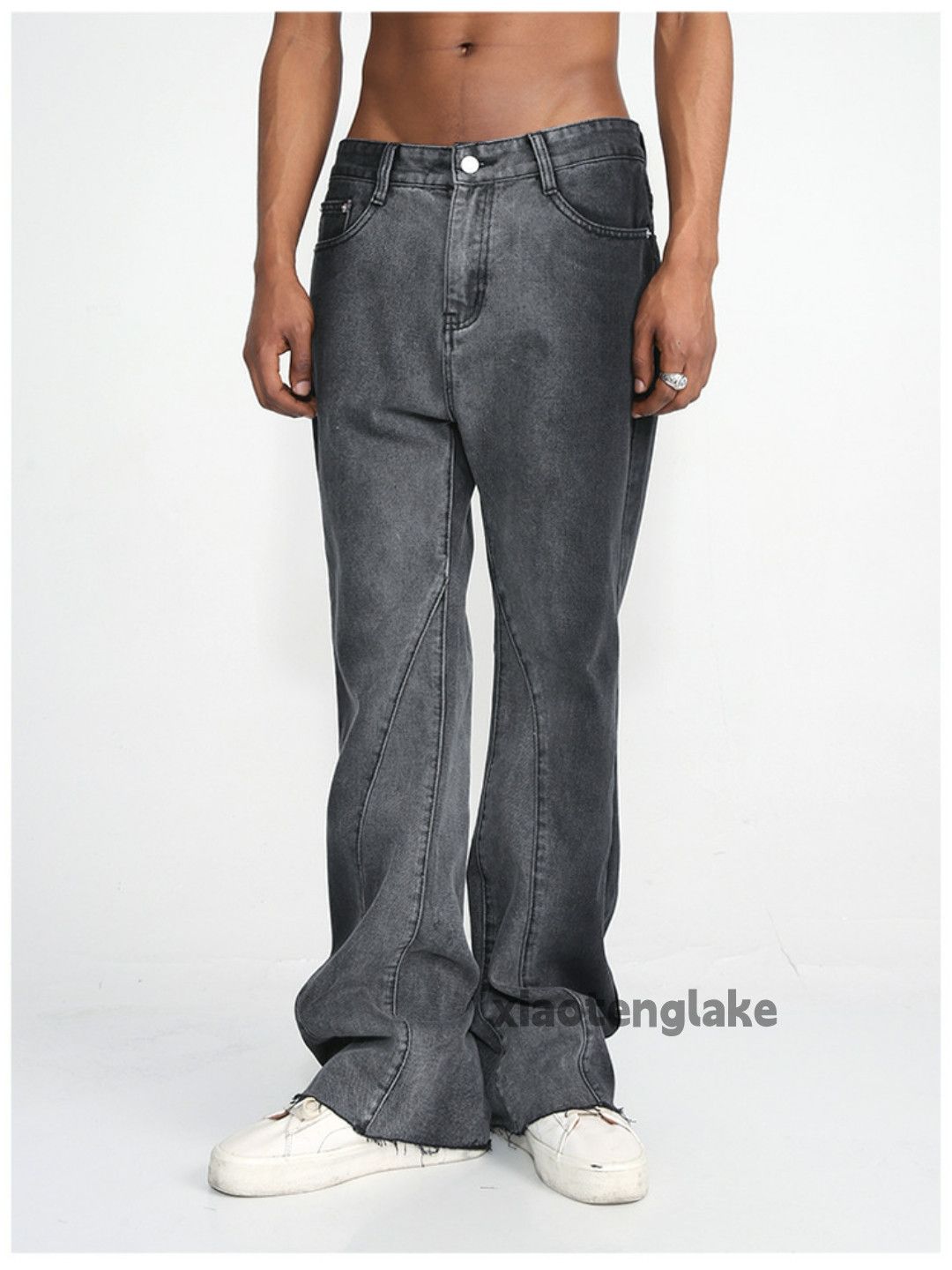 Jean × Vintage washed faded cleanfit yuppie bootcut tie dye jeans Size US 32 / EU 48 - 4 Thumbnail