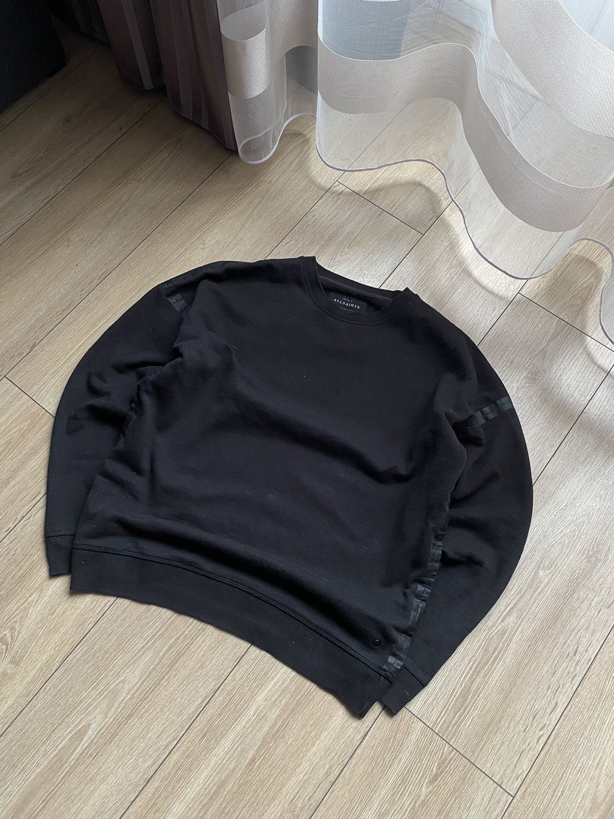 Allsaints × Vintage Allsaints Taped Stitches Black Sweatshirt Size US M / EU 48-50 / 2 - 1 Thumbnail