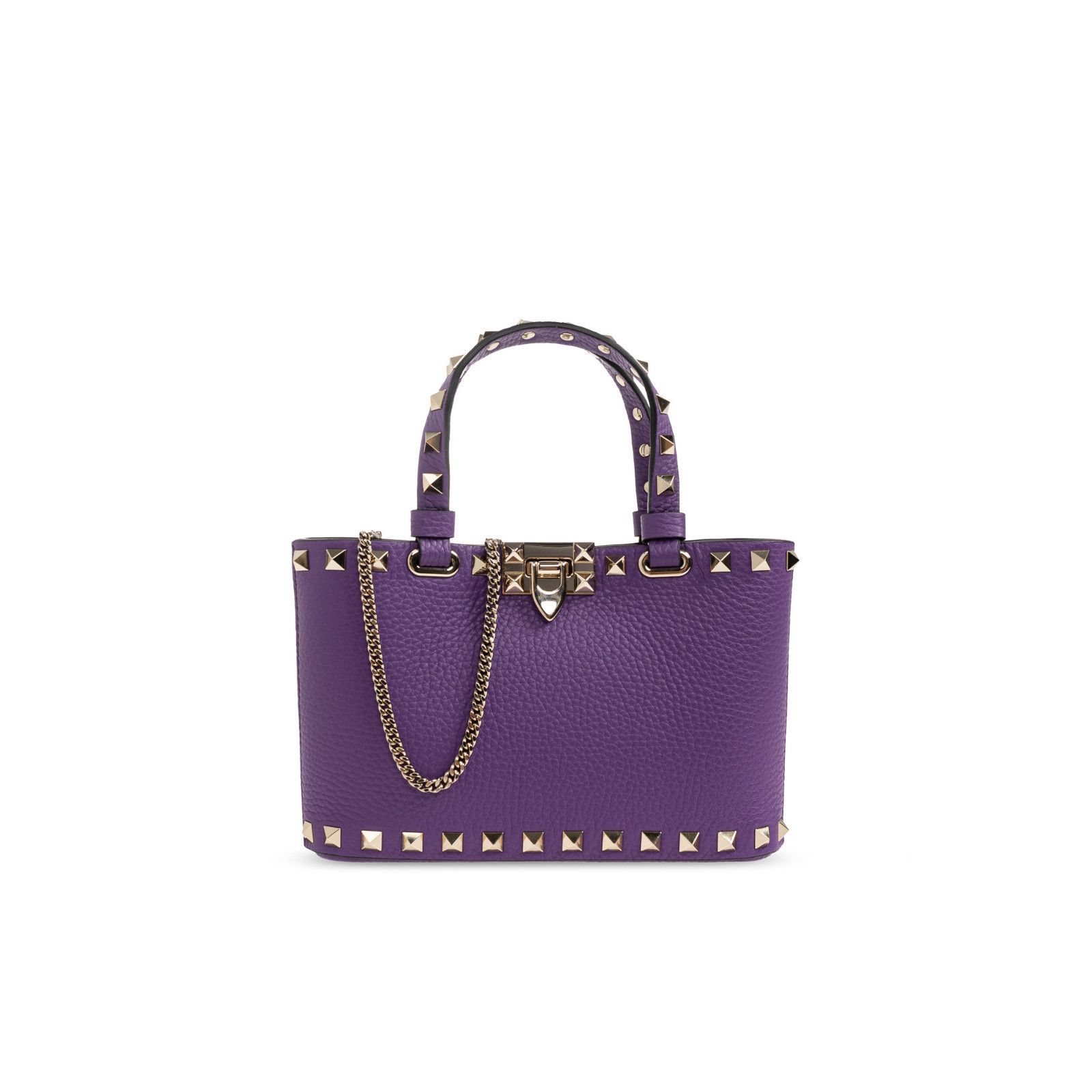 Valentino VALENTINO GARAVANI Rockstud Mini Purple Shopping Bag New & A Size ONE SIZE - 1 Thumbnail