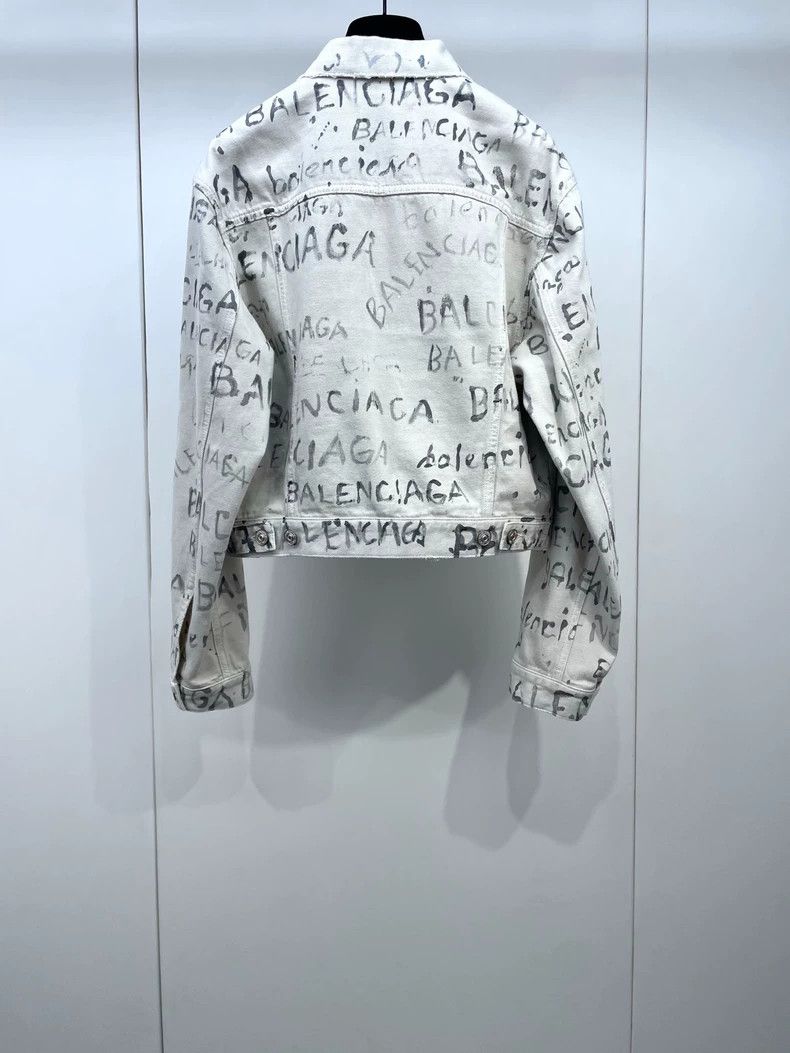 Balenciaga Balenciaga Popular Vintage Graffiti Letter Full Print Deni Size XS / US 0-2 / IT 36-38 - 3 Thumbnail