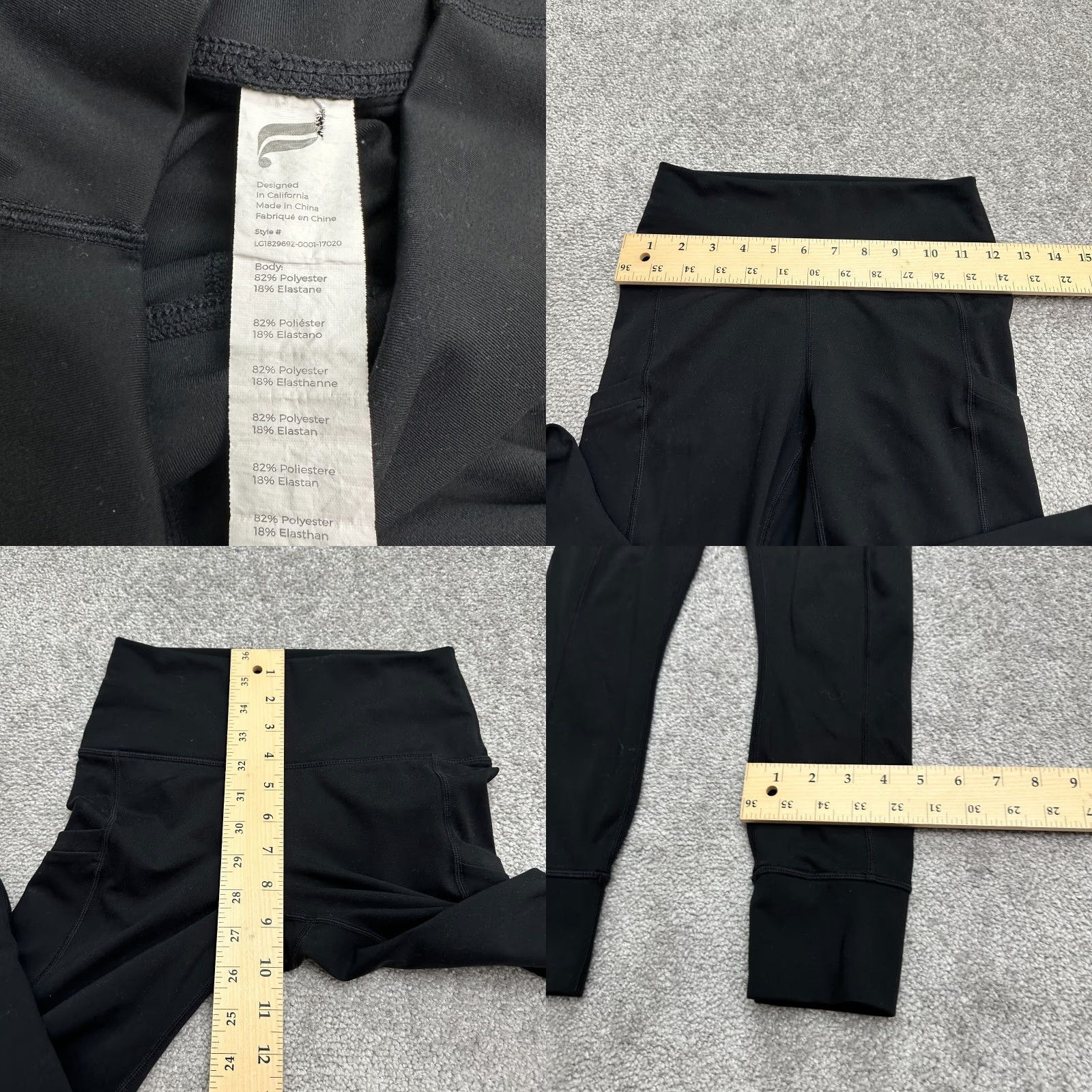 Fabletics Fabletics Leggings Woman XS Black Compression Skinny Activewear 24x23 Athletic Warm Weather City Outdoor Athleisure Womens Size 26" / US 2 / IT 38 - 8 Thumbnail