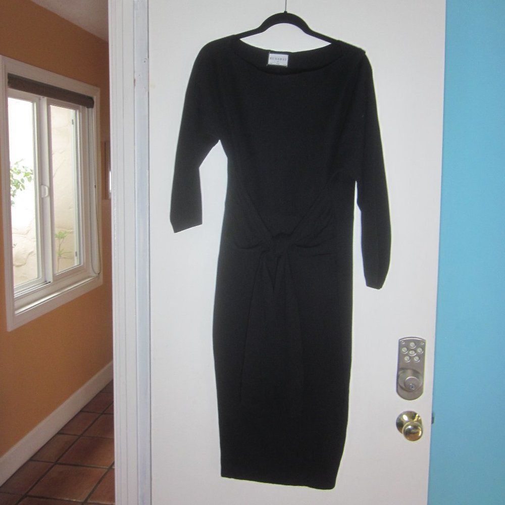 Other Runaway The Label Black "Moxie" Knit Long Sleeve Midi Sheath Size S / US 4 / IT 40 - 9 Thumbnail
