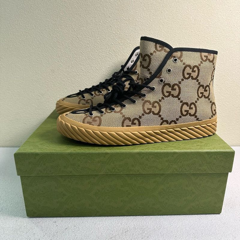 Gucci Gucci GG Series High-Top Fashion Sneakers - Size US 13 / EU 46 - 1 Thumbnail