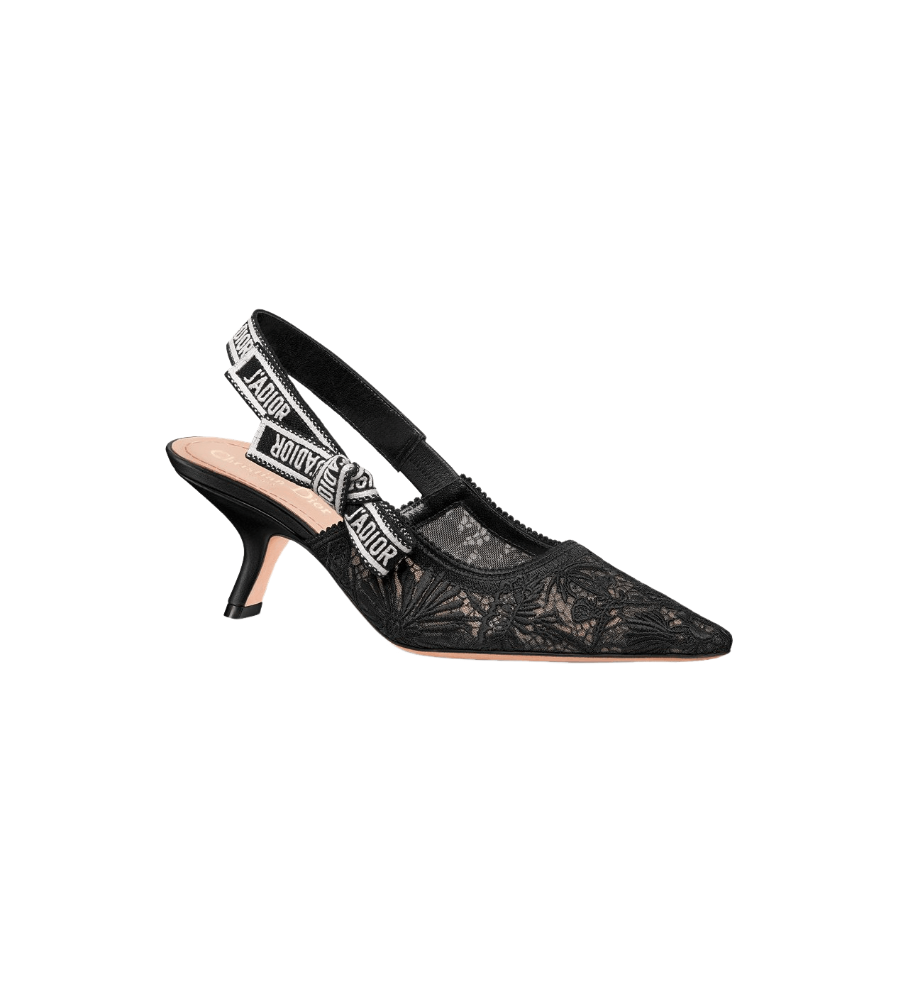 Dior DIOR J'Adior Black Mesh Slingback Pumps New Auth Size US 7 / IT 37 - 4 Thumbnail