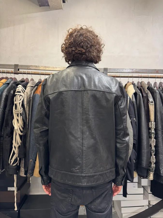 Designer × Levi's × Vintage 2000s Levi’s Black Leather Simple Jacket Size US M / EU 48-50 / 2 - 3 Thumbnail