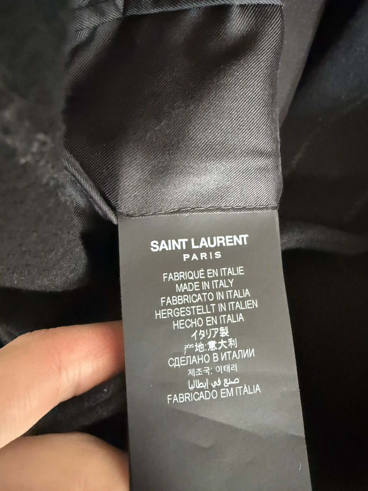 Saint Laurent Paris FW23 Saint Laurent Striped Felt and Wool Tailored Coat Size US L / EU 52-54 / 3 - 11 Thumbnail