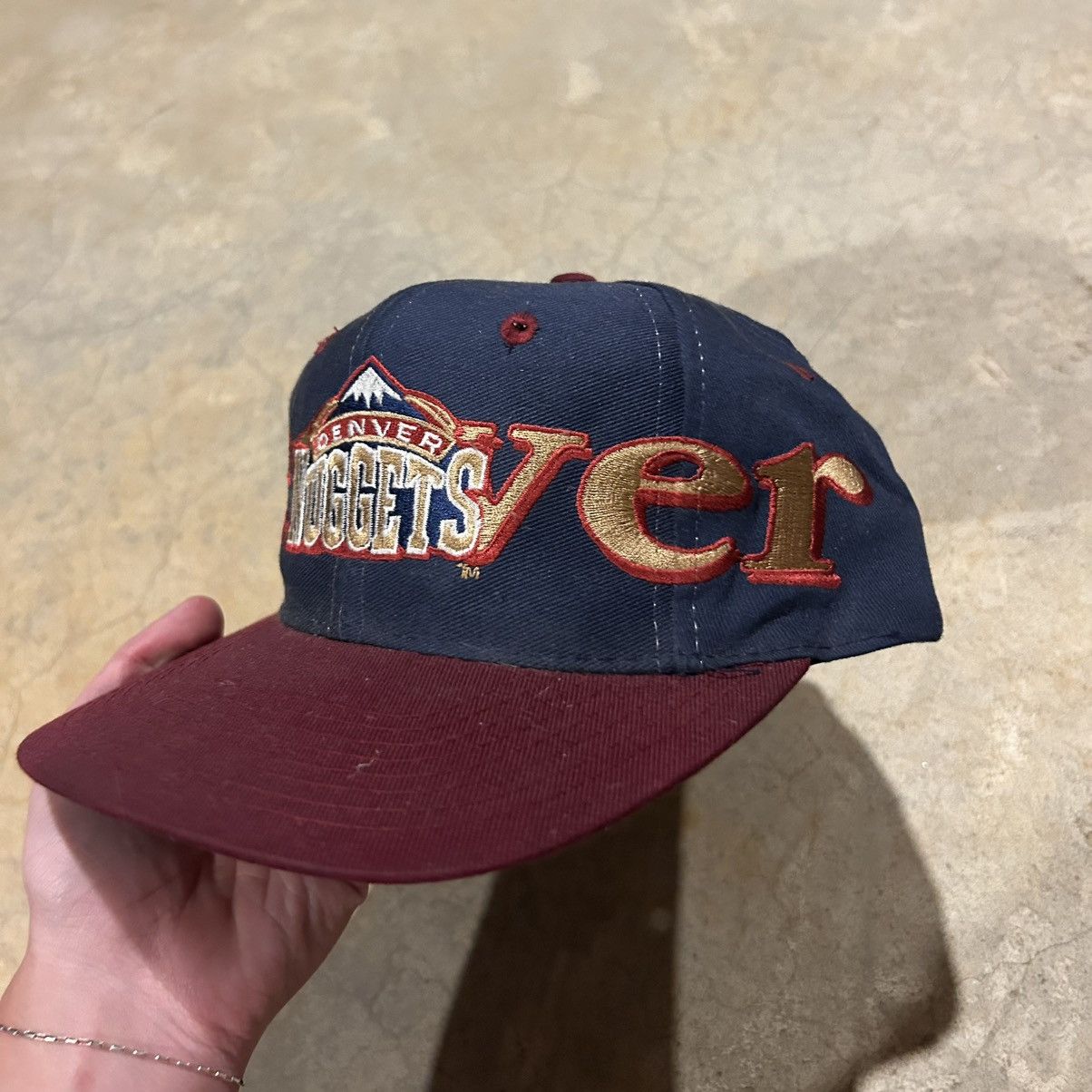 Logo 7 Vintage 1990s Denver Nuggets Wrap Around NBA Snapback Hat Size ONE SIZE - 3 Thumbnail