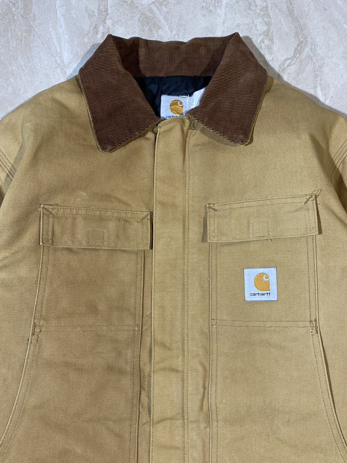 Carhartt 🔥 CARHARTT CANVAS WORK JACKET Y2K DETROIT VIBES USA MADE Size US M / EU 48-50 / 2 - 8 Thumbnail