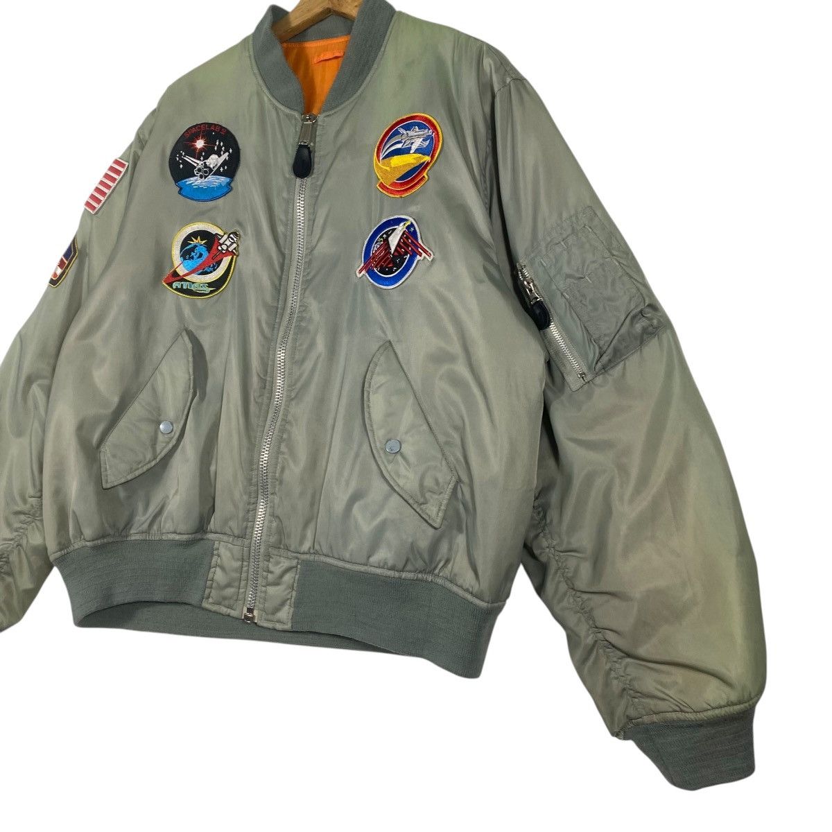 Japanese Brand Vintage 90s Flyers Mens Intermediate MA-1 Reversible Bomber Size US L / EU 52-54 / 3 - 5 Thumbnail