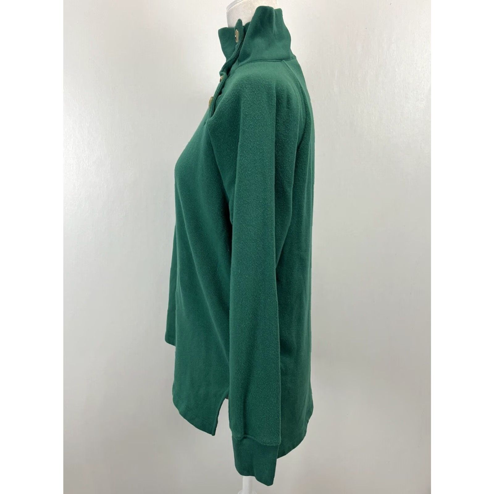 J.Crew J. Crew Green Long Sleeve Tunic Sweatshirt Women's Small Size S / US 4 / IT 40 - 2 Thumbnail