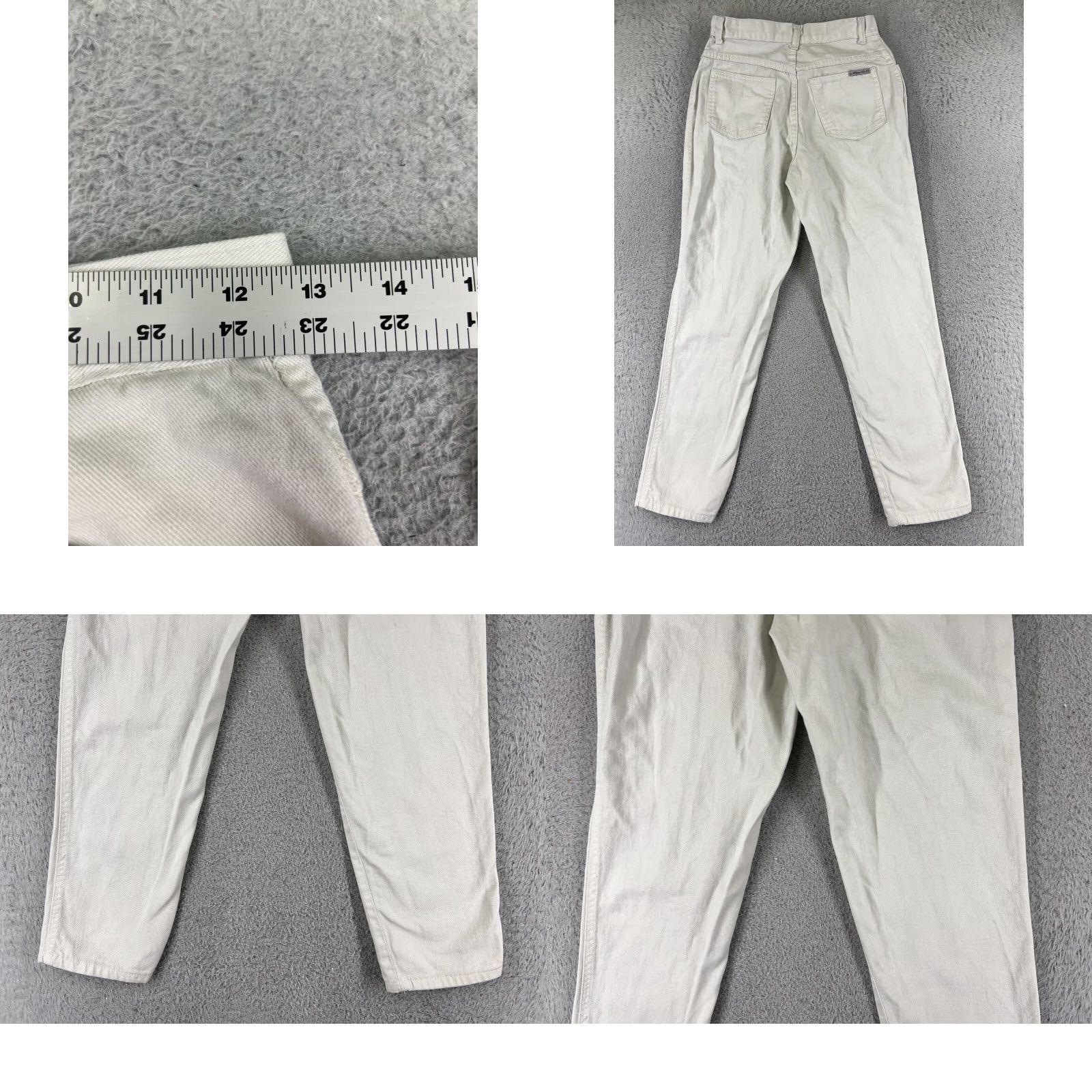 Vintage VINTAGE A Time For Us Jeans Womens 7 White Denim 24x26 Distressed 5-Pocket USA Cotton Regular High Rise Mens Womens Boys Girls Size 28" / US 6 / IT 42 - 9 Thumbnail