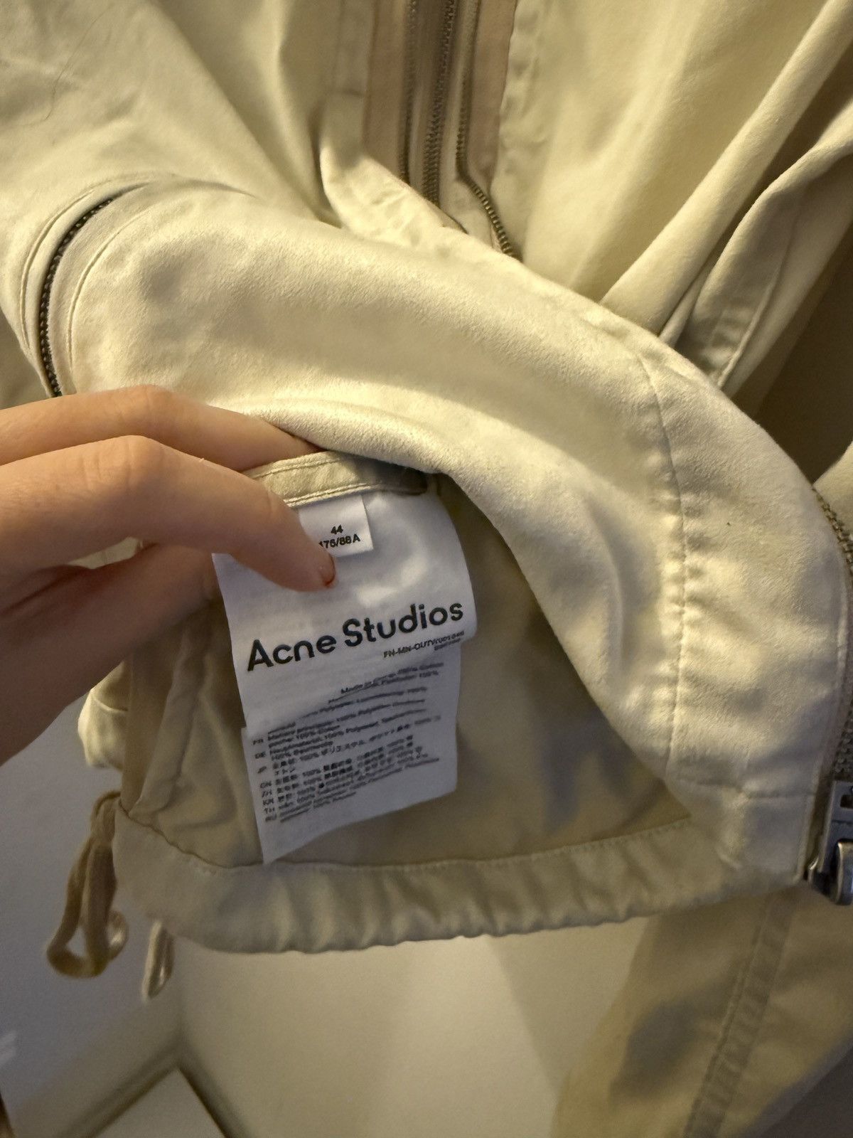 Acne Studios Acne Studios Men's Ondrey Faux Suede Jacket in Beige Size US S / EU 44-46 / 1 - 6 Thumbnail