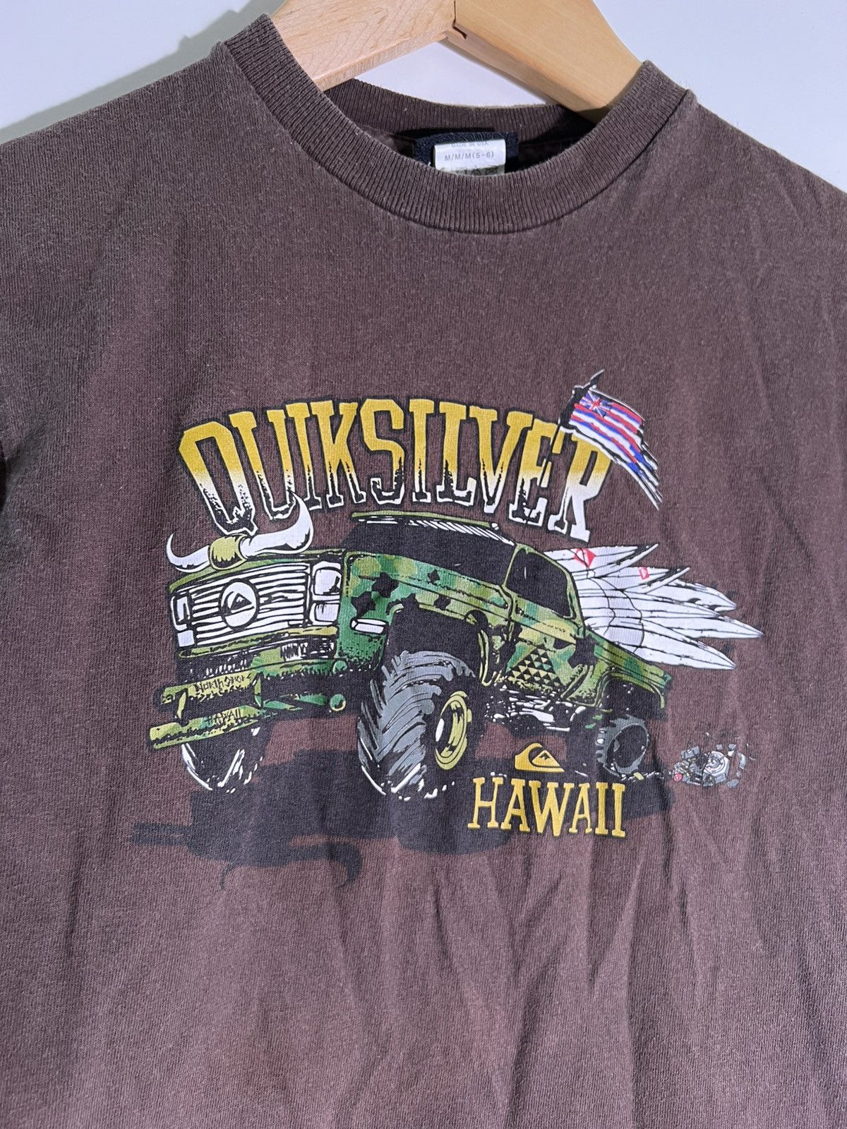 Vintage Y2K 2000’s VTG Vintage Quiksilver Hawaii Retro Youth T Shirt Size US XXS / EU 40 - 5 Thumbnail