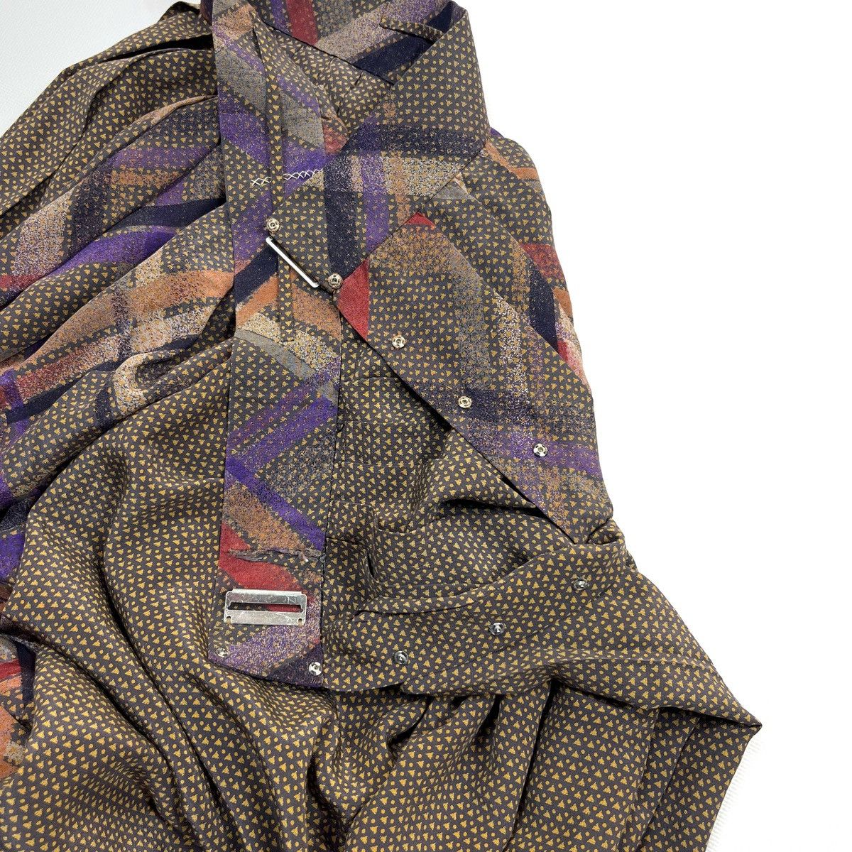 Other Vintage JEAN PATOU Boutique Paris Silk Skirt 70s Size 40 Size 28" / US 6 / IT 42 - 13 Thumbnail