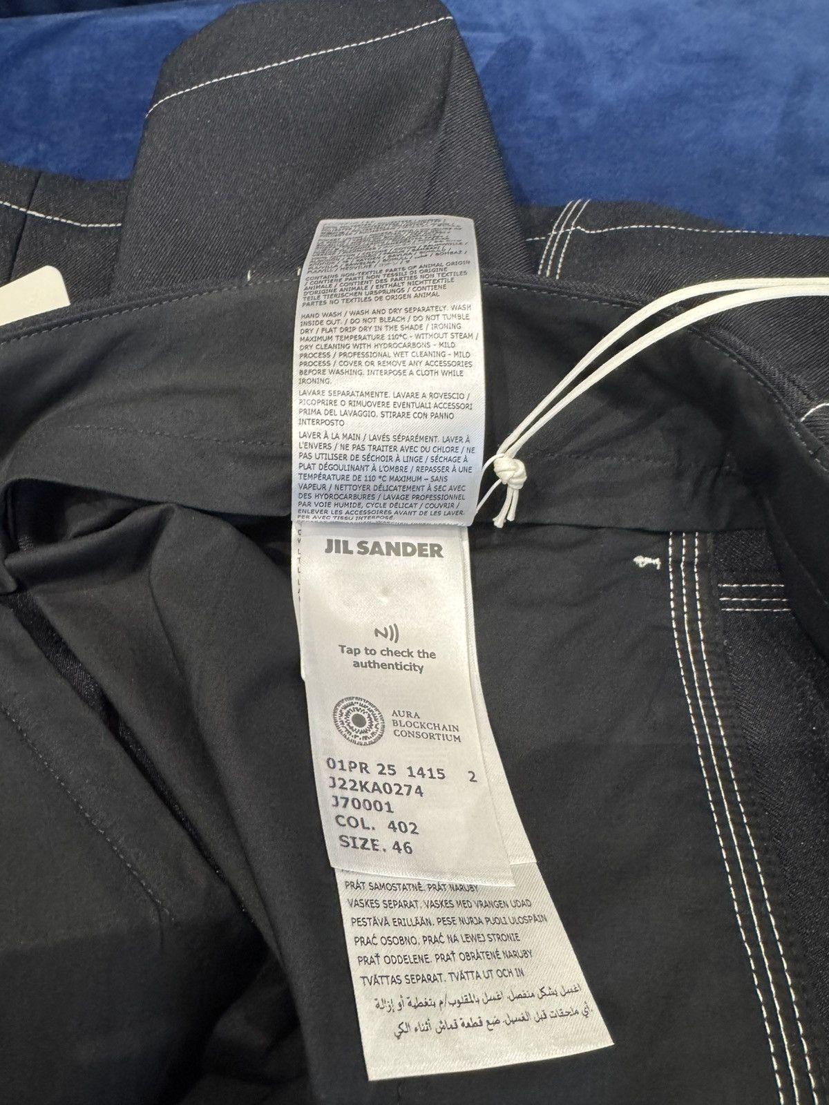 Jil Sander NWT Contrast Stitch Pleated Bermuda Shorts - BLUE, 46 Size US 30 / EU 46 - 5 Thumbnail