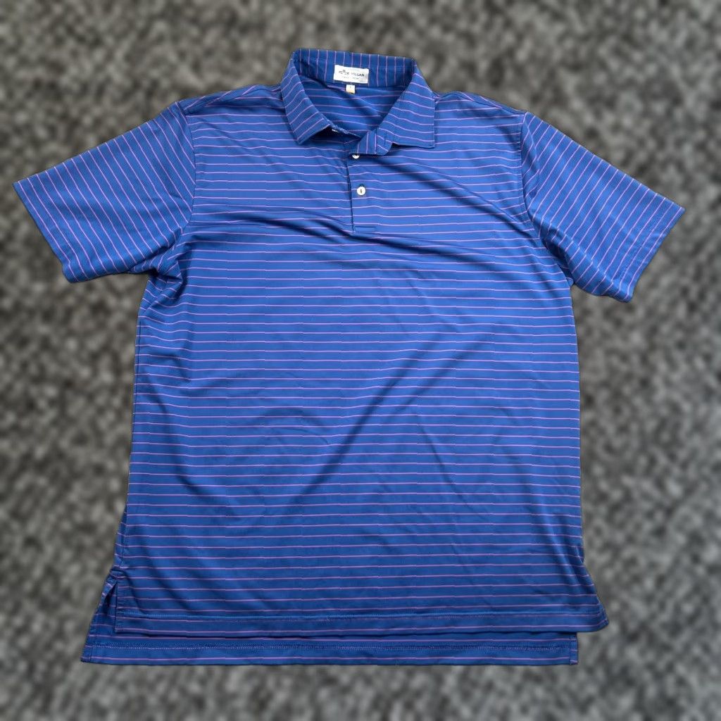 Peter Millar Peter Millar Summer Comfort Polo Shirt Blue Striped Performance Men's L Size US L / EU 52-54 / 3 - 1 Thumbnail