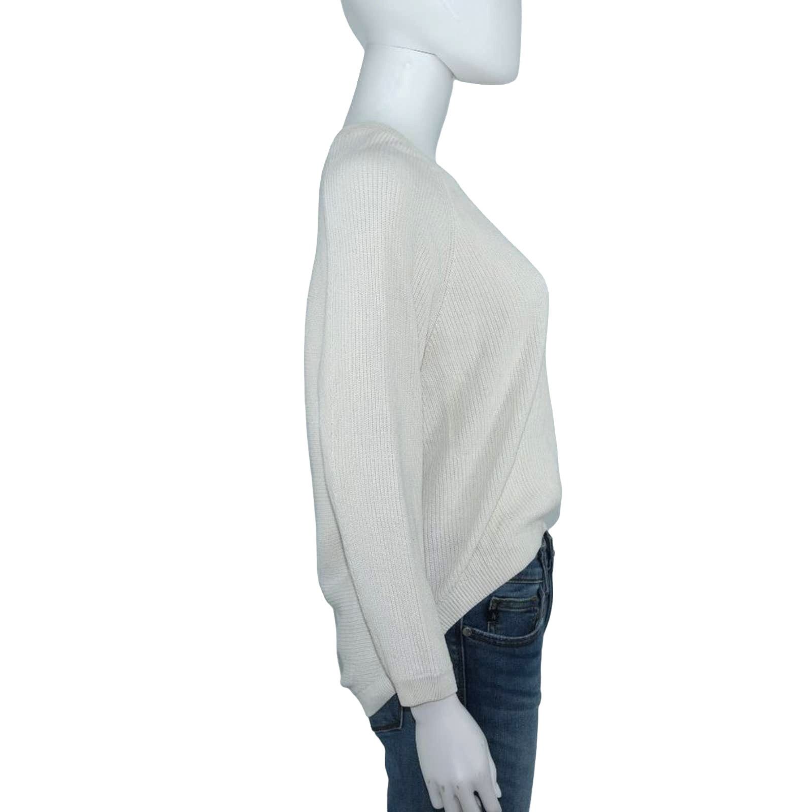 & Other Stories & Other Stories White Ribbed High Low Sweater Small Size S / US 4 / IT 40 - 3 Thumbnail