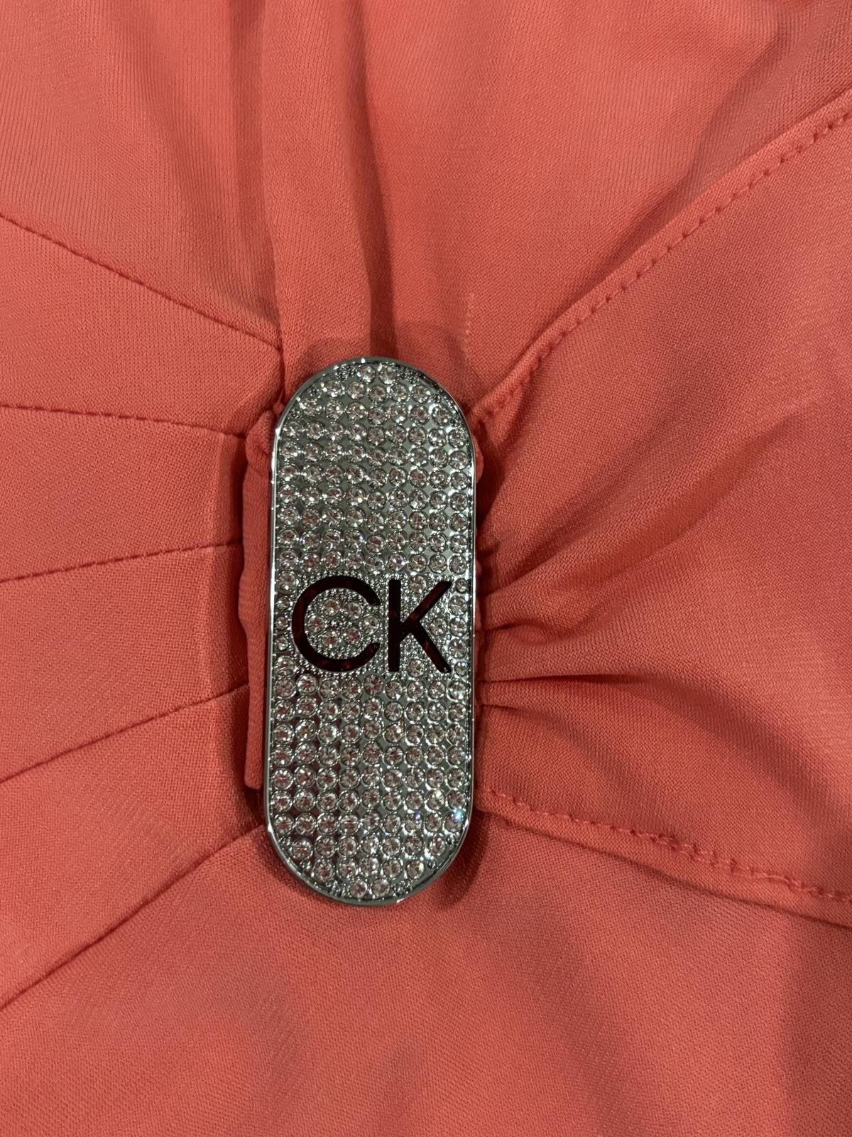 Calvin Klein 7. Calvin Klein NWT Size XL Coral Side Drape Front Size XL / US 12-14 / IT 48-50 - 4 Thumbnail