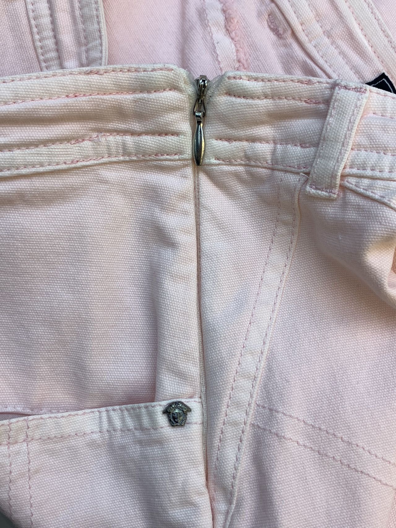 Versace Versace Pink Buckle Design Midi Skirt K26WX Size 26" / US 2 / IT 38 - 6 Thumbnail