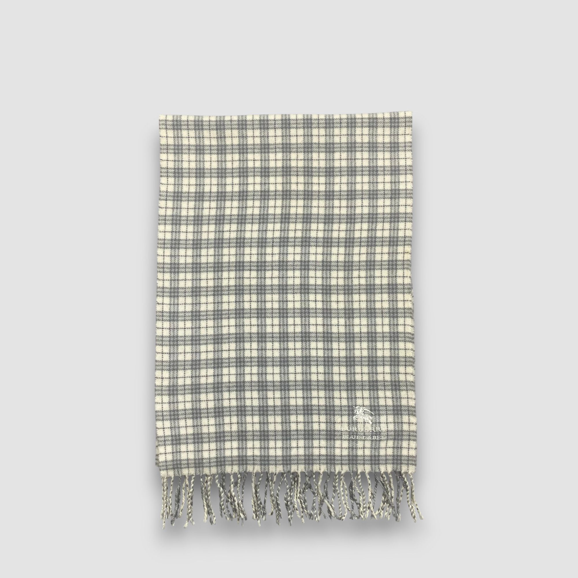 Burberry Vintage Burberry Scarf Muffler Wool Plaid Fringe Scarves Size ONE SIZE - 2 Thumbnail