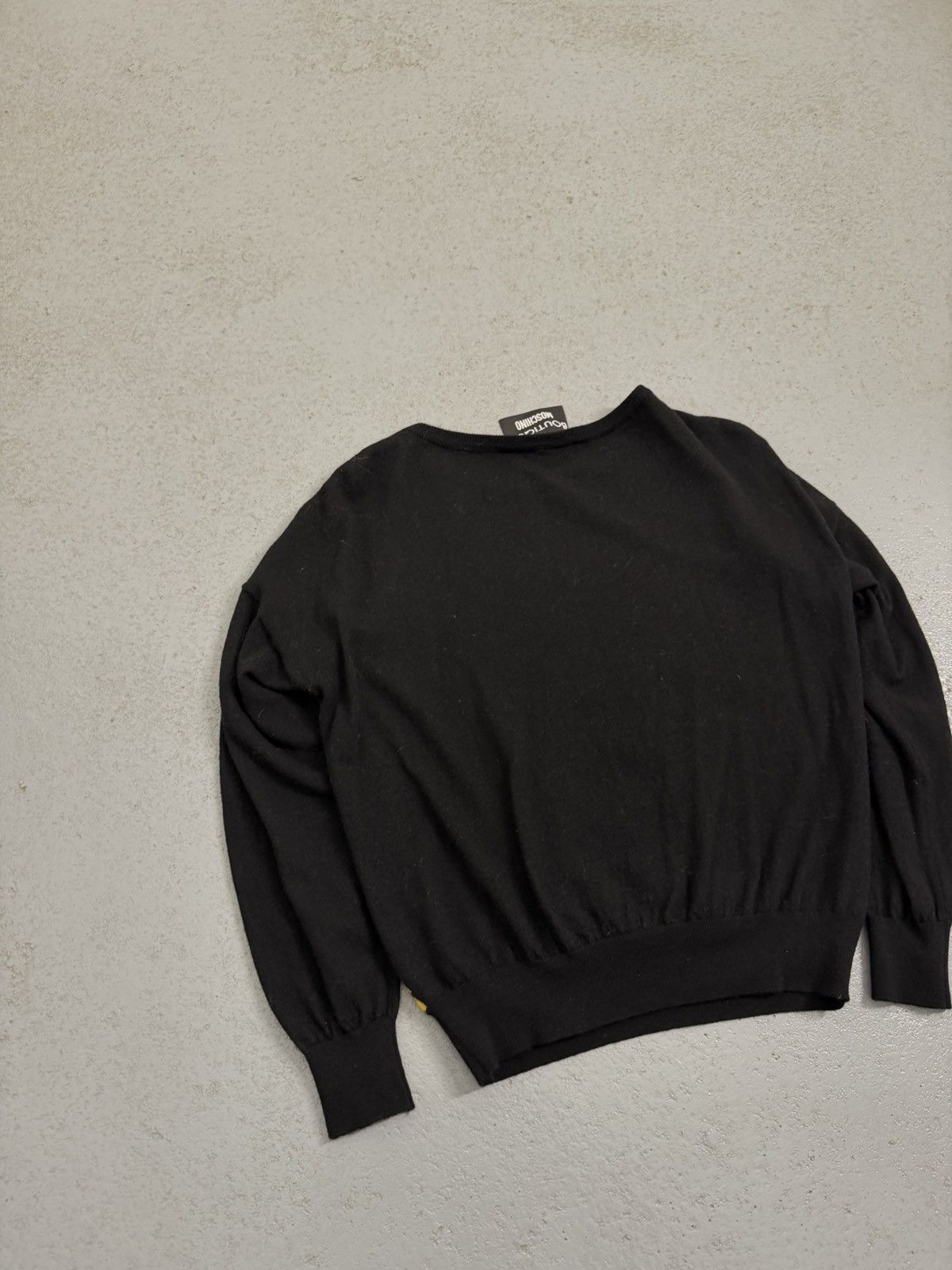 Moschino Vintage 00s Moschino Boutique Portrait Cable Knitted Sweater Size S / US 4 / IT 40 - 10 Thumbnail