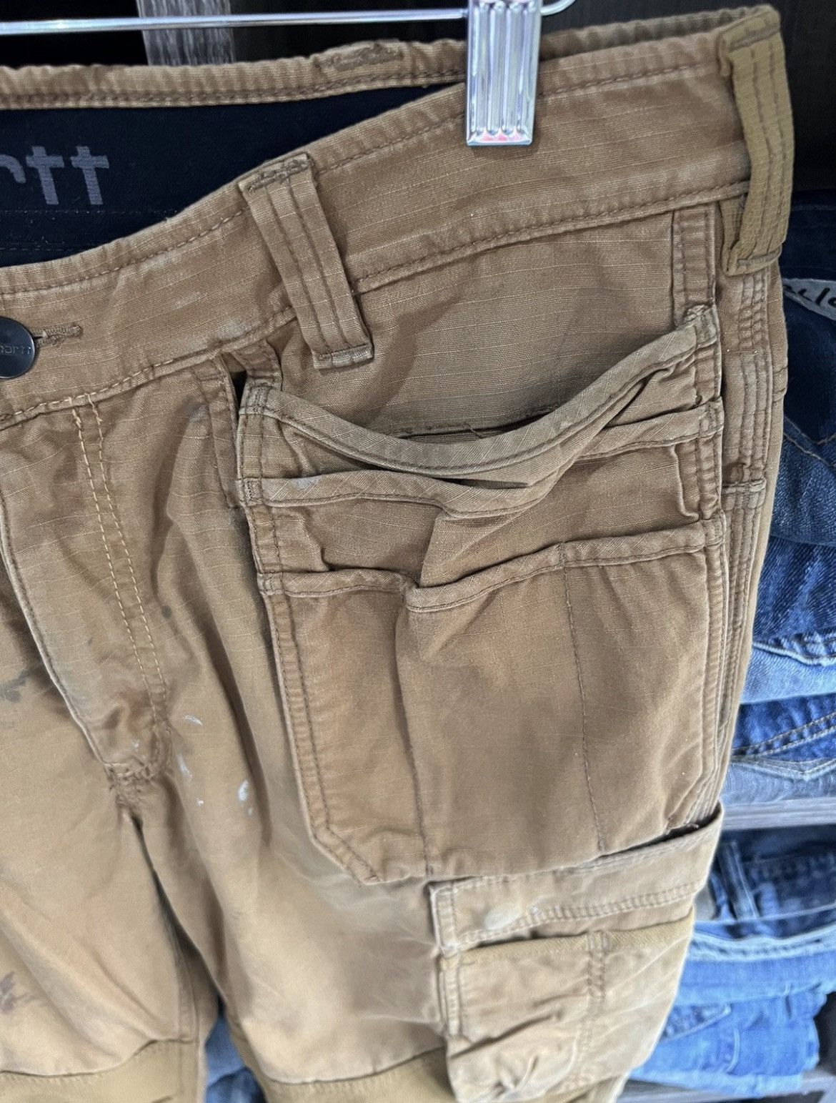 Carhartt 🔥Crazy Rare Carhartt Ripstop Multipockets Double Knee Size US 35 - 8 Thumbnail