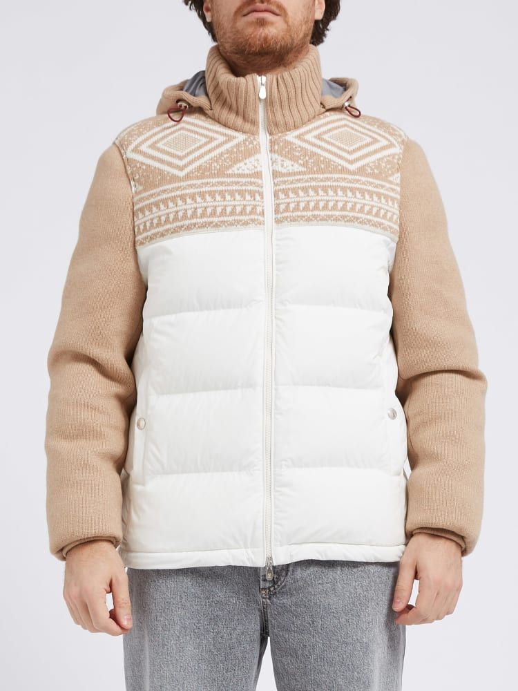 Brunello Cucinelli o1w1db10924 Wr Padded Jacket in Open White Size US XL / EU 56 / 4 - 1 Preview