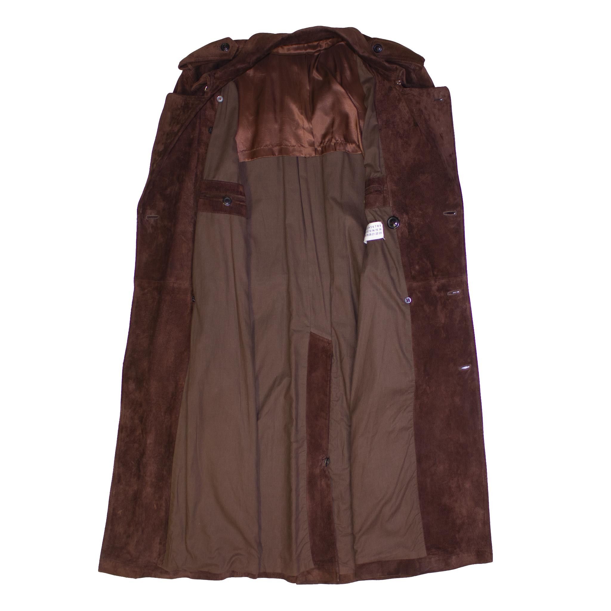 Maison Margiela Maison Margiela Suede Trench Coat, Slim Fit, Size 50 Size US M / EU 48-50 / 2 - 7 Thumbnail